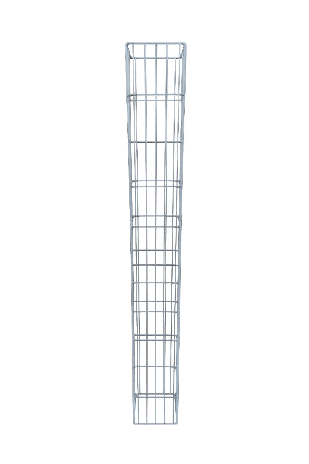 Colonne de gabion carrée galvanisée à chaud, 27,3 cm x 27,3 cm, 200 cm de hauteur, MW 5 cm x 20 cm, fil 8/6 mm