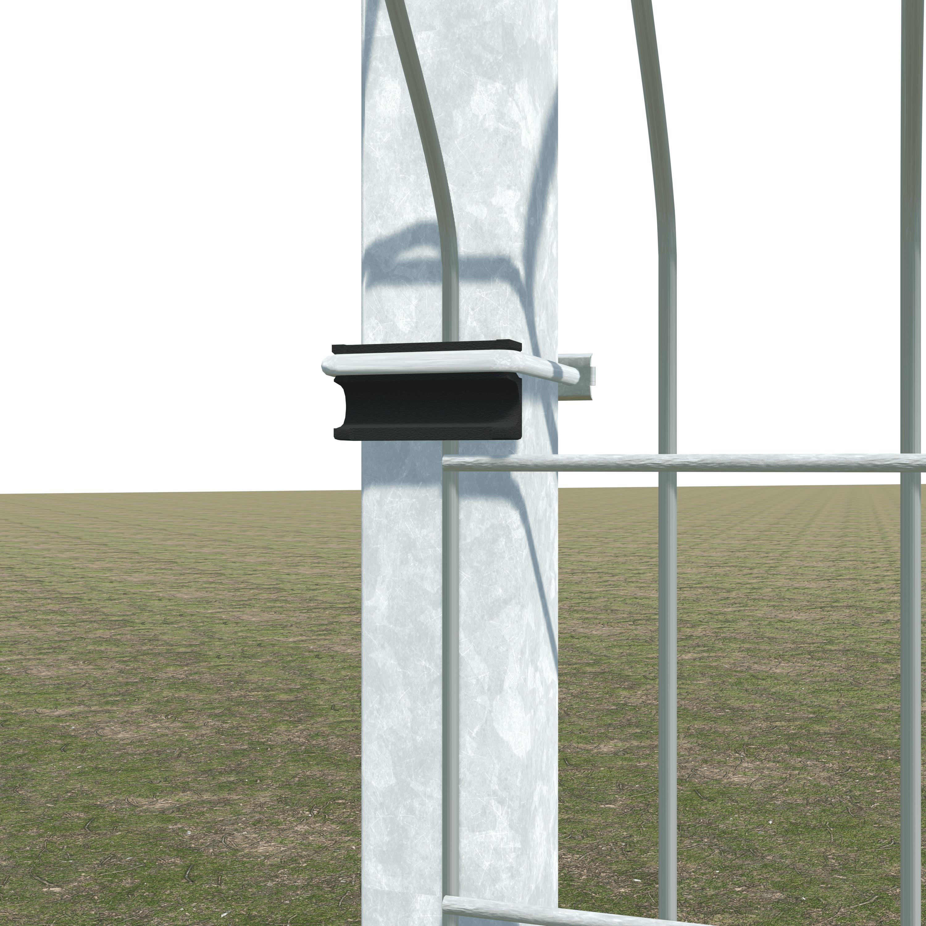 Gittermattenzaun zum Einbetonieren, Maschenweite 5 x 10 cm, bis 25 m