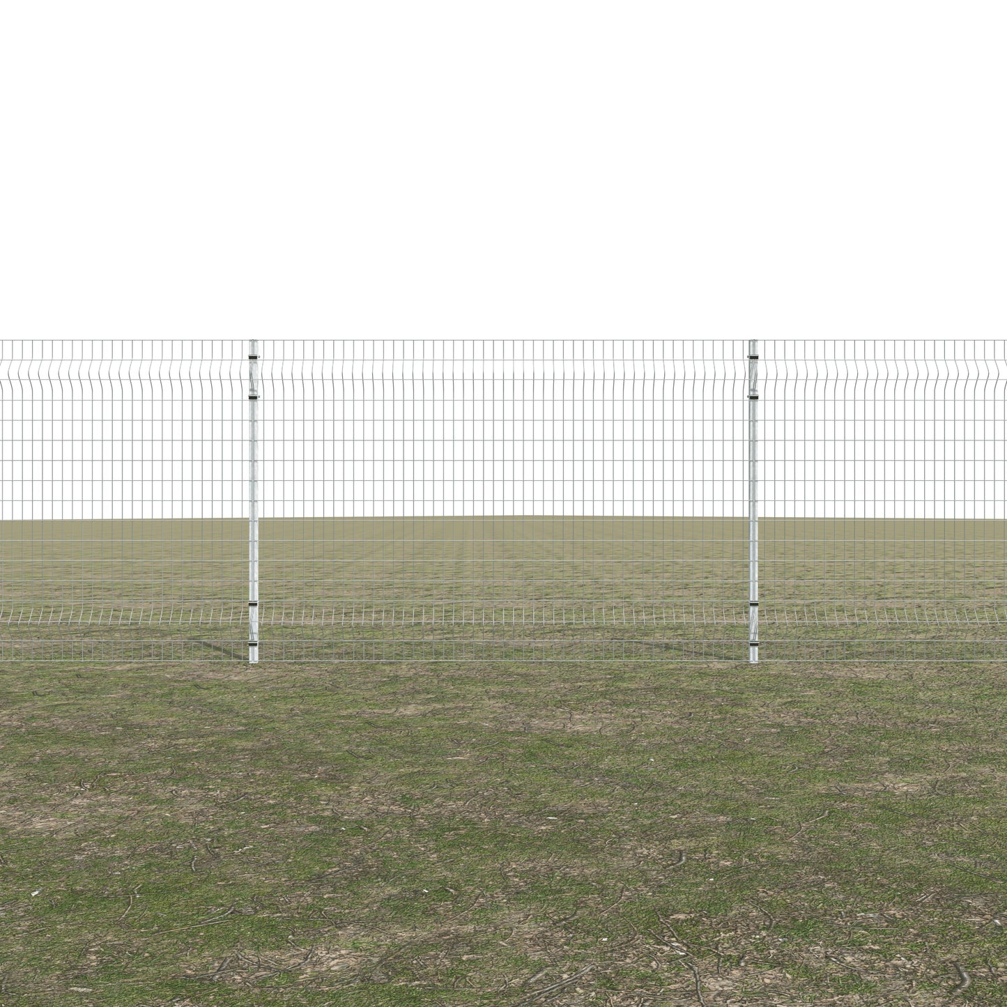 Gittermattenzaun zum Einbetonieren, Maschenweite 5 x 10 cm, bis 25 m