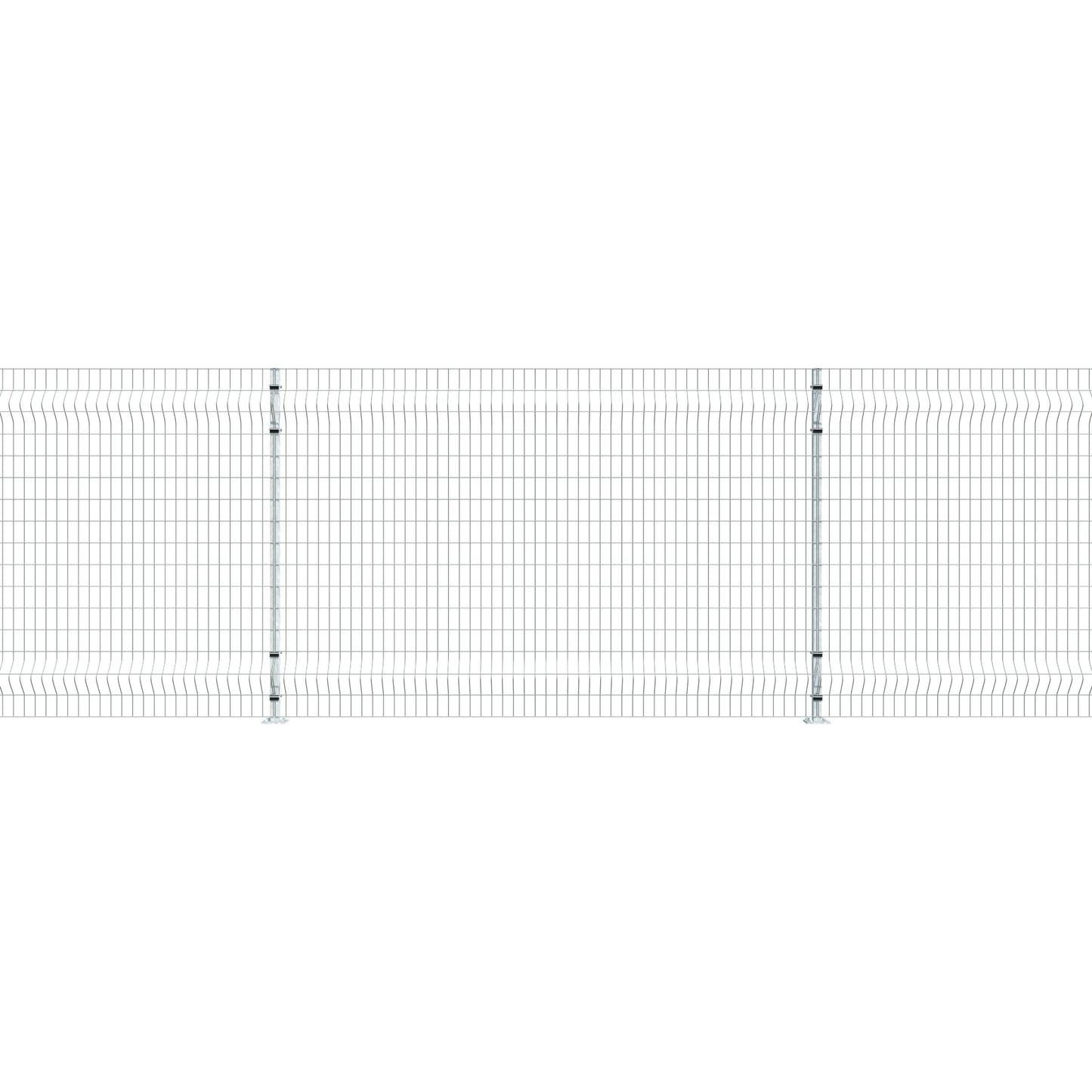 Gittermattenzaun zum Aufdübeln, Maschenweite 5 x 10 cm, bis 25 m