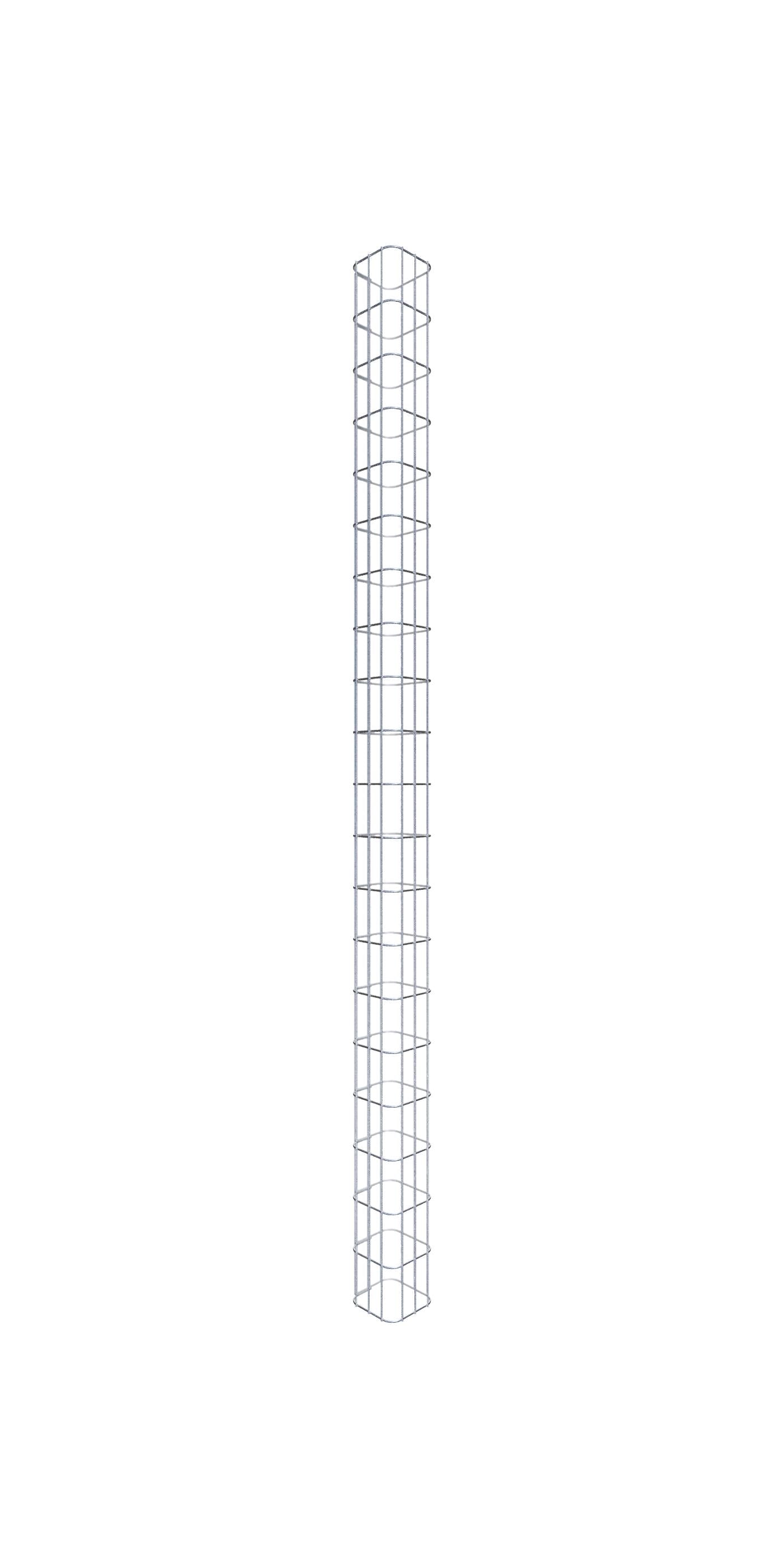 Gabion column, square, hot-dip galvanized, 17 cm x 17 cm, 200 cm height, MW 5 cm x 10 cm