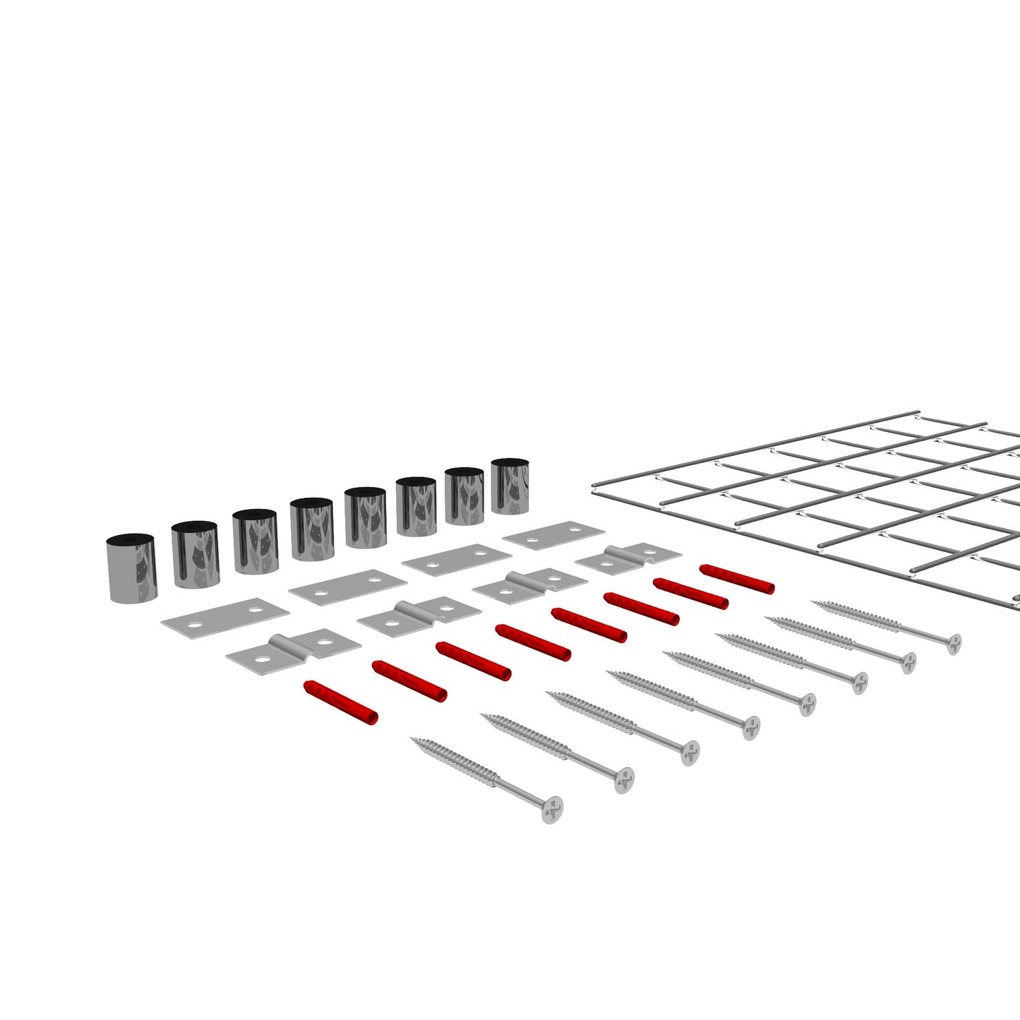 Dekorativt galler / spaljé (inklusive monteringsmaterial) maskstorlek 5 x 5 cm