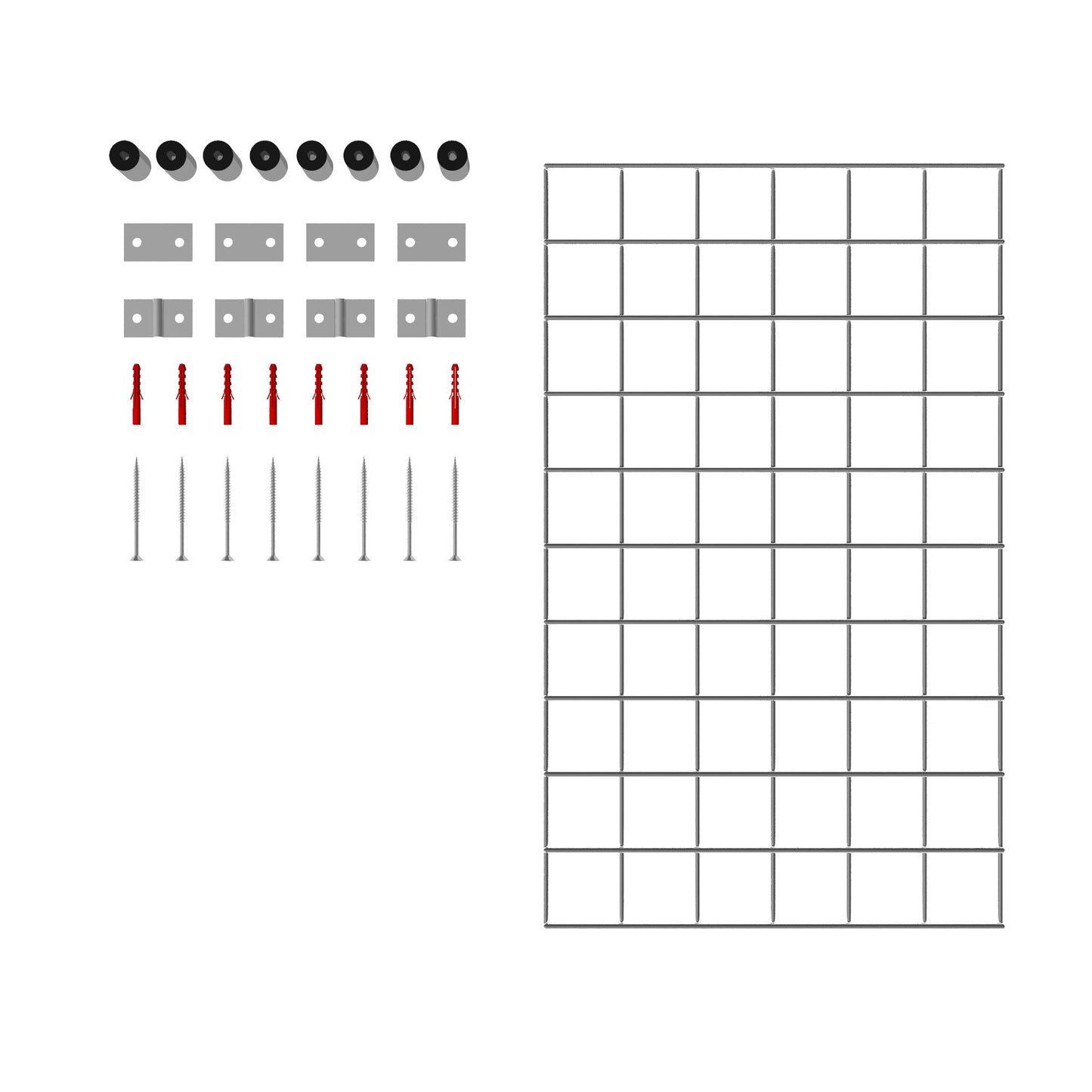 Dekorativt galler / spaljé (inklusive monteringsmaterial) maskstorlek 5 x 5 cm