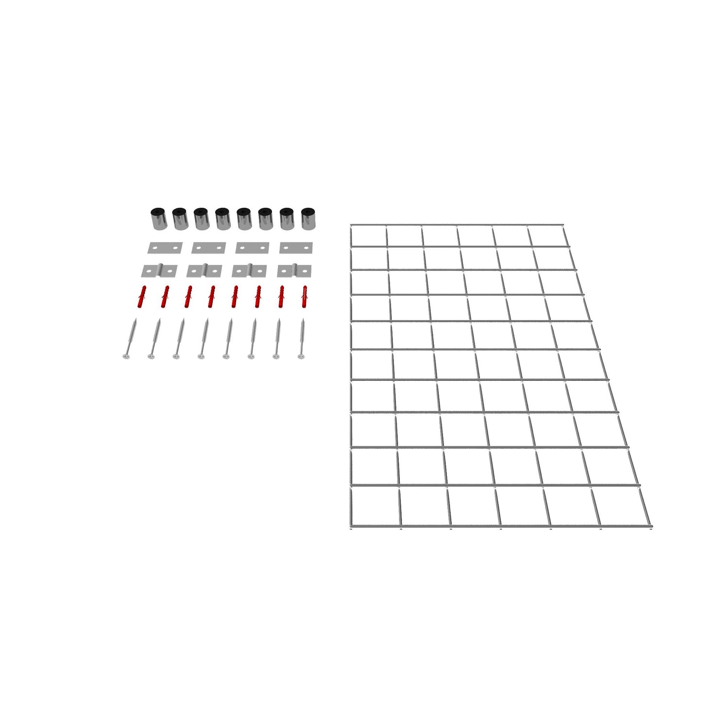 Dekorativt galler / spaljé (inklusive monteringsmaterial) maskstorlek 5 x 5 cm