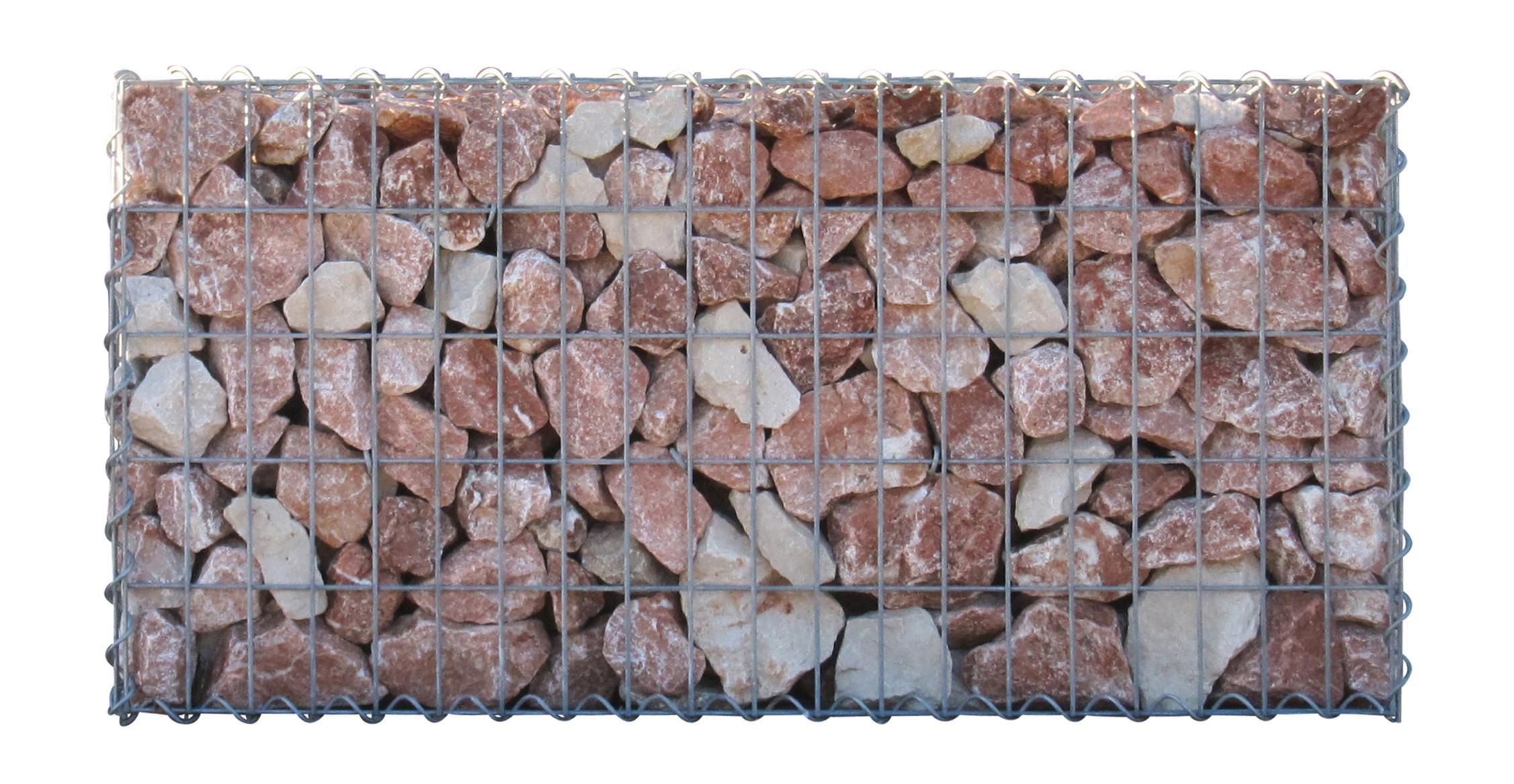 Gabion 100 cm x 100 cm x 20 cm (L x H x D), mesh size 5 cm x 10 cm, spiral