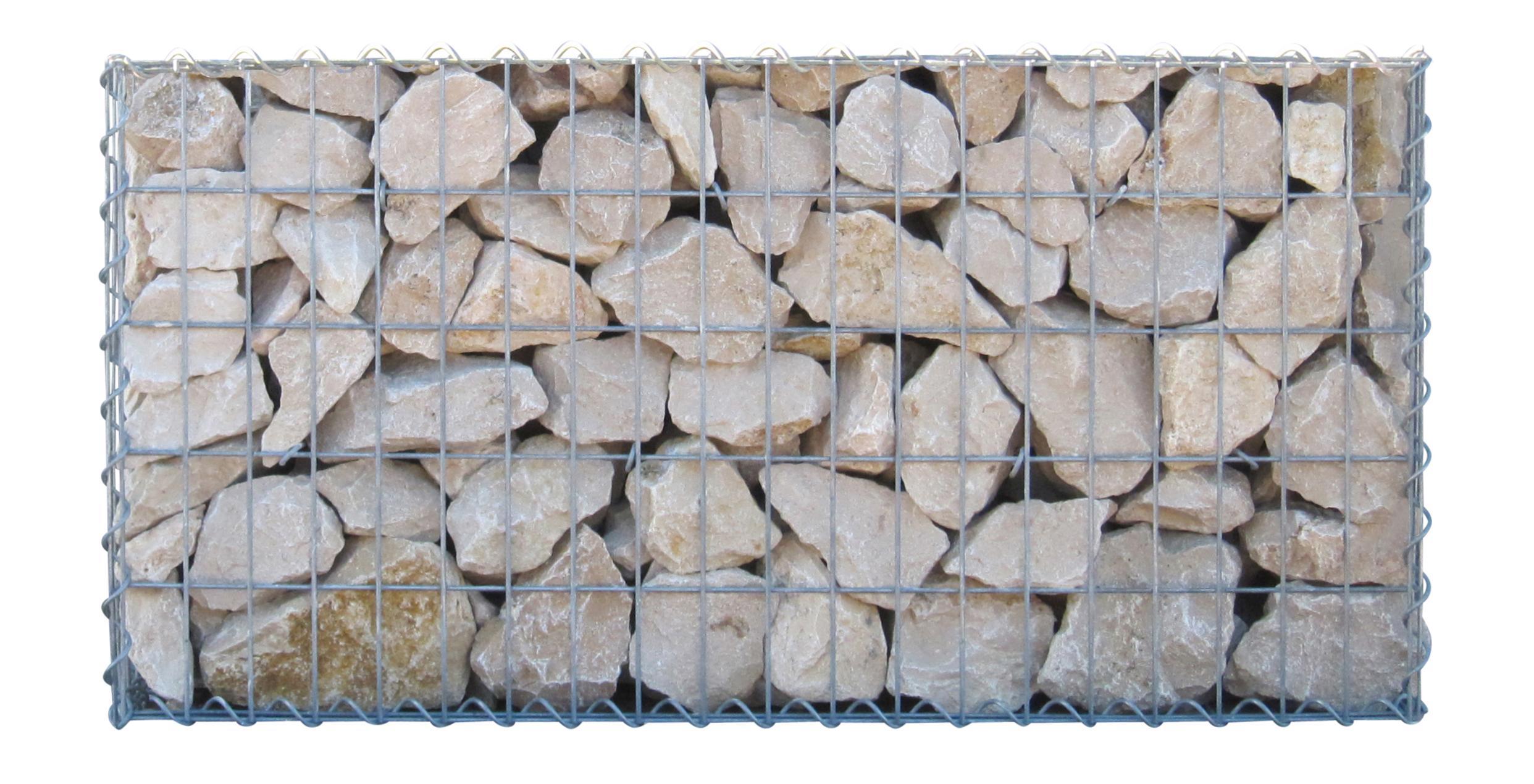 Gabion 100 cm x 80 cm x 50 cm (L x H x D), maskestørrelse 5 cm x 10 cm, spiral