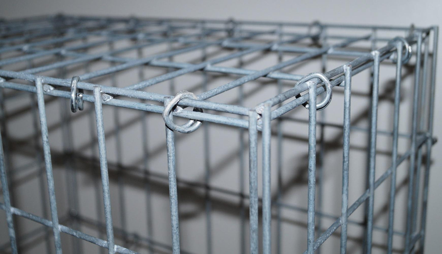 Gabion 100 cm x 70 cm x 20 cm (L x H x D), maskstorlek 5 cm x 5 cm, C-ring