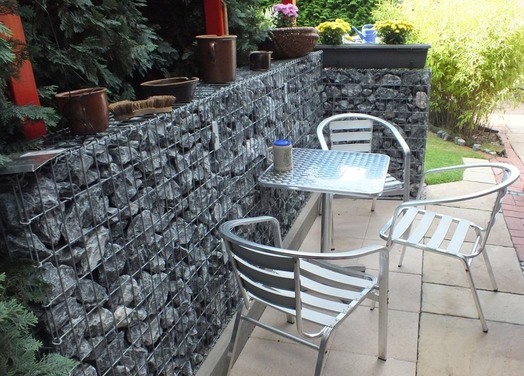 Gabion 100 cm x 100 cm x 20 cm (L x H x D), maskestørrelse 5 cm x 10 cm, C-ring