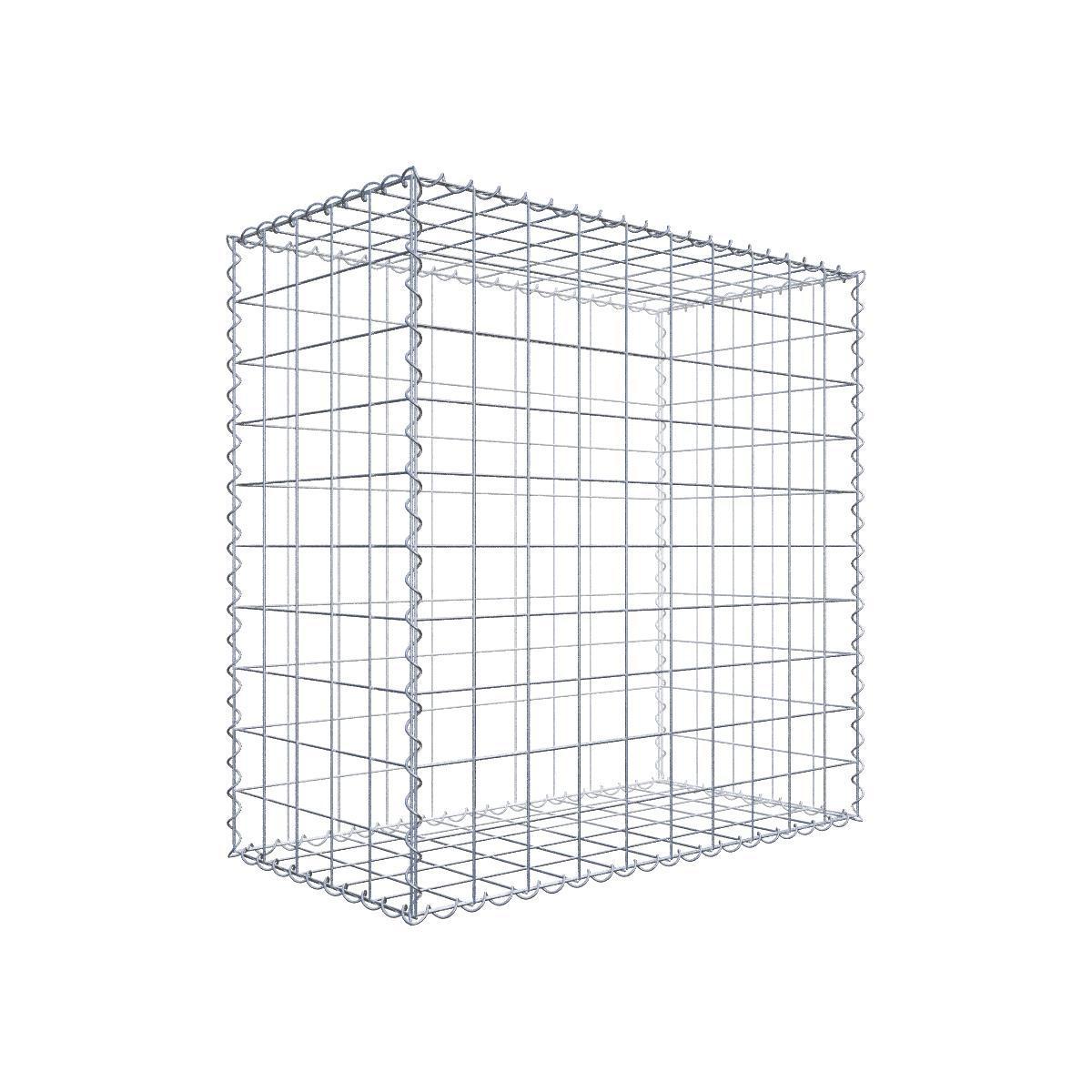 Set of 2 gabions 100 cm x 100 cm x 50 cm (L x H x D), mesh size 10 x 10 cm, spiral