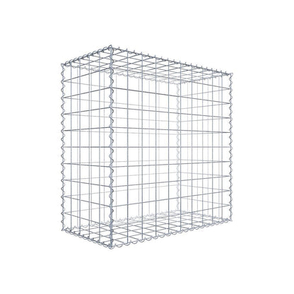 Set of 2 gabions 100 cm x 100 cm x 50 cm (L x H x D), mesh size 10 x 10 cm, spiral