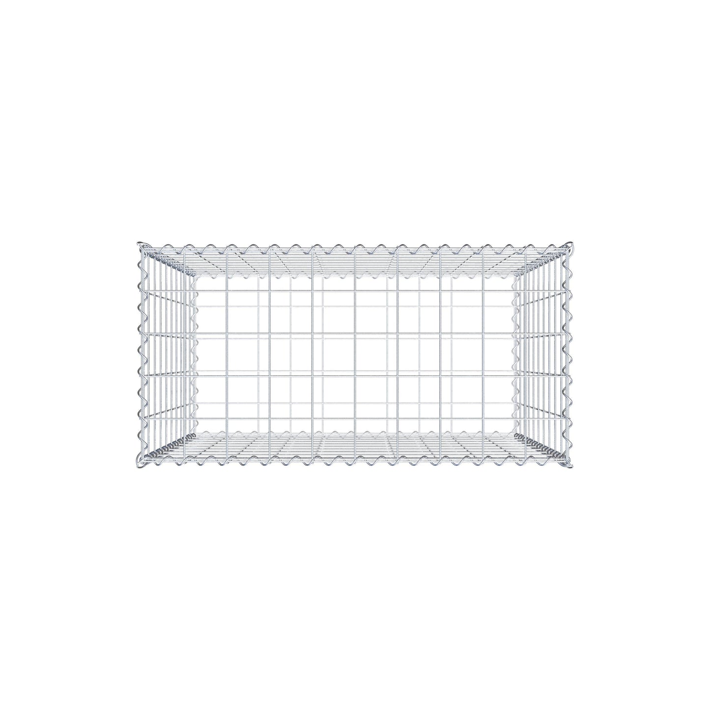 Set of 2 gabions 100 cm x 100 cm x 50 cm (L x H x D), mesh size 10 x 10 cm, spiral