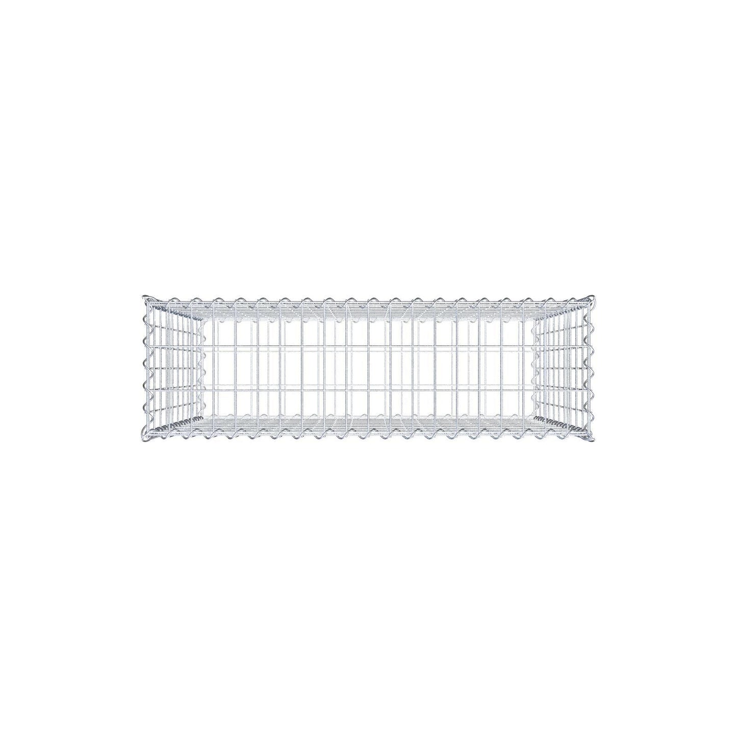 Sæt med 2 gabioner 100 cm x 100 cm x 30 cm (L x H x D), maskestørrelse 5 x 10 cm, spiralformet