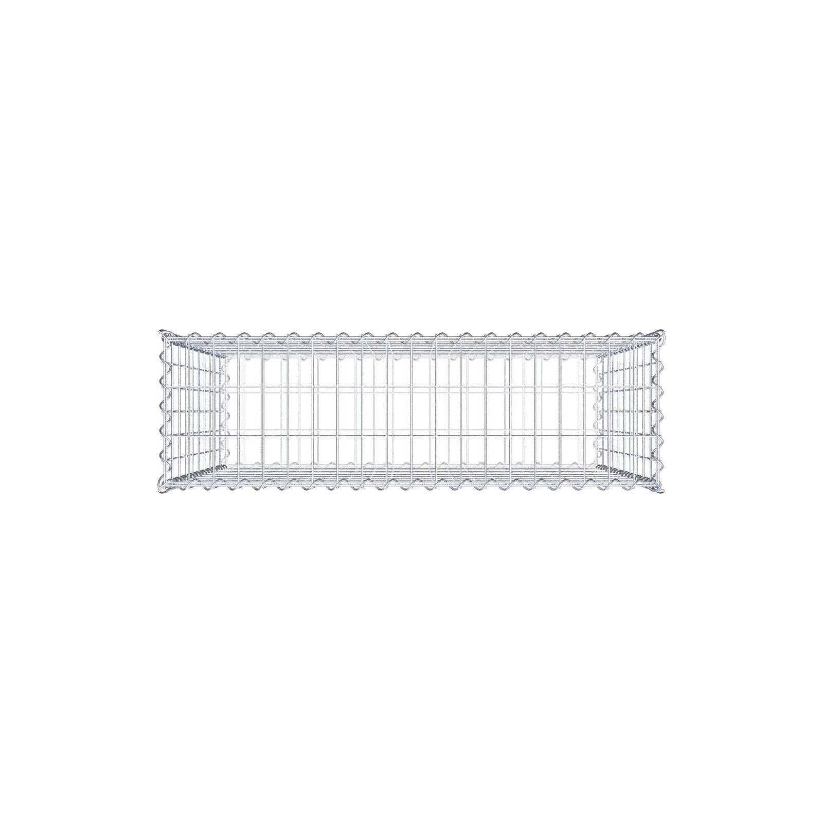 Lot de 2 gabions 100 cm x 100 cm x 30 cm (L x H x P), mailles 5 x 10 cm, spirale
