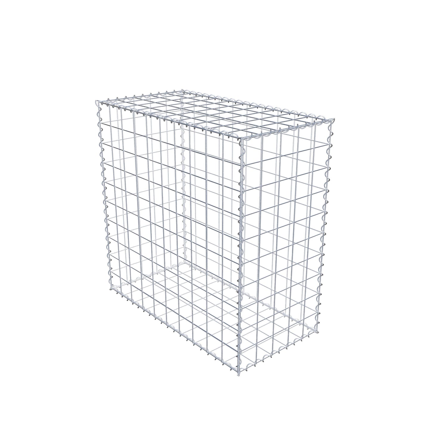 Set of 2 gabions 100 cm x 100 cm x 50 cm (L x H x D), mesh size 10 x 10 cm, spiral