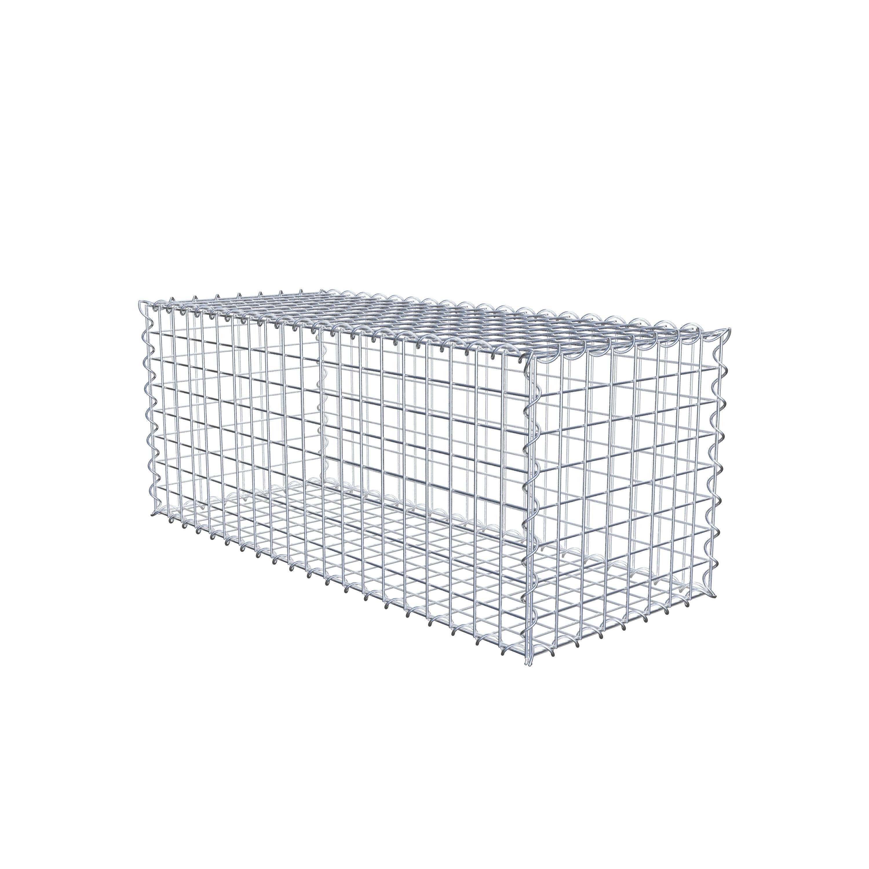 Sæt med 2 gabioner 100 cm x 40 cm x 40 cm (L x H x D), maskestørrelse 5 x 5 cm, spiralformet
