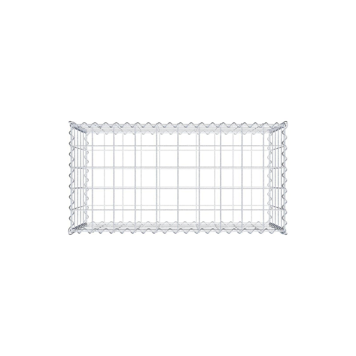 Sæt med 2 gabioner 100 cm x 50 cm x 50 cm (L x H x D), maskestørrelse 10 x 10 cm, spiralformet