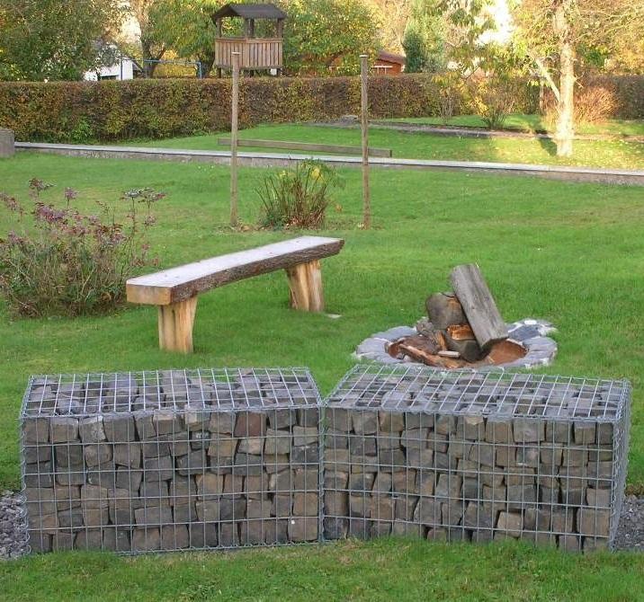 Lot de 2 gabions 100 cm x 50 cm x 50 cm (L x H x P), mailles 5 x 10 cm, spirale