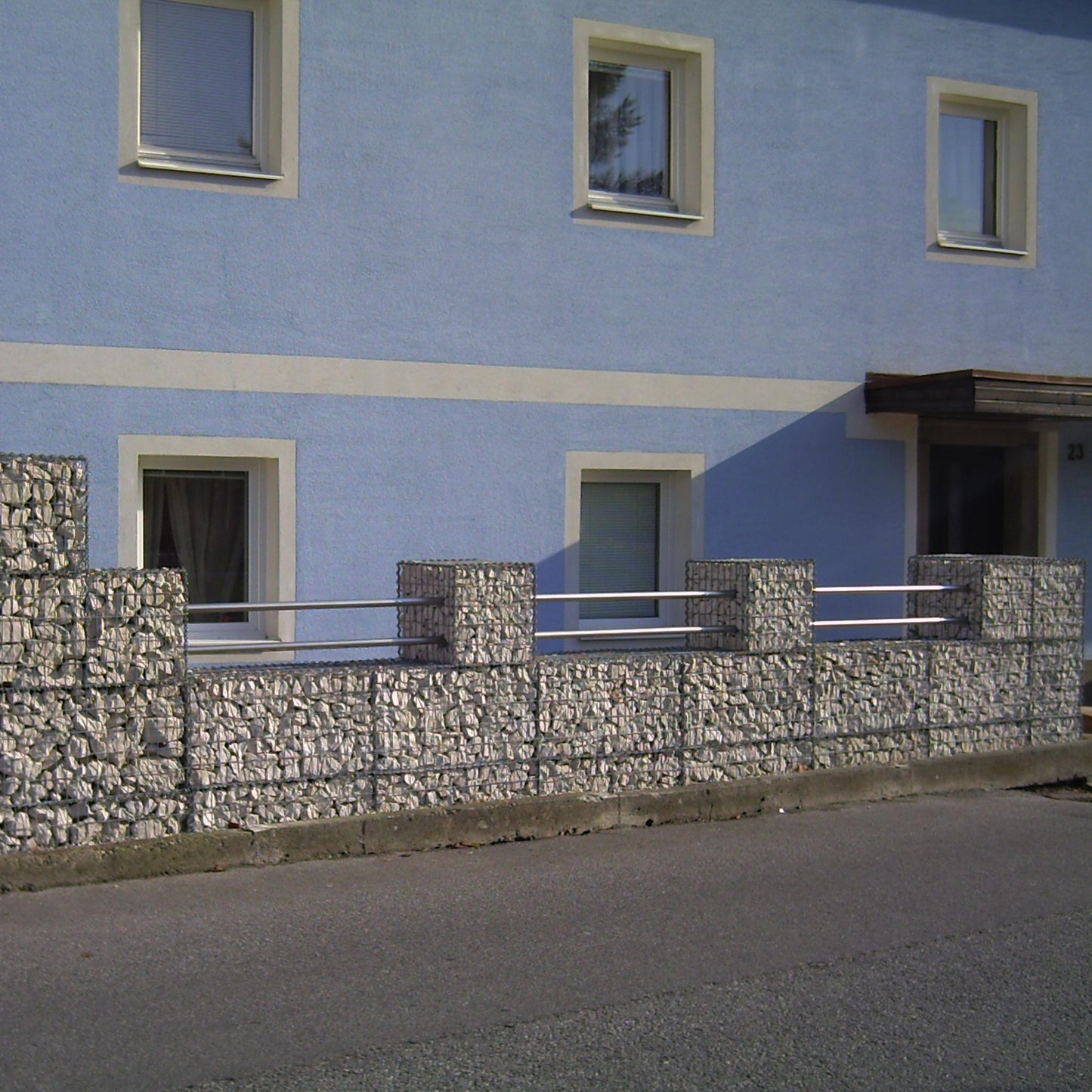 Lot de 2 gabions 100 cm x 50 cm x 50 cm (L x H x P), mailles 5 x 10 cm, spirale