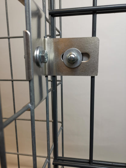 Morsetto con staffa per recinzione 5 x 10 cm per rete metallica doppia, alluminio