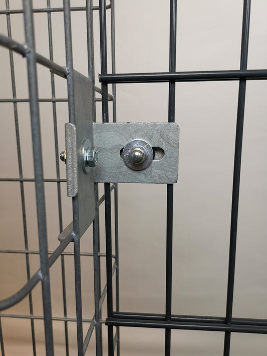 Morsetto con staffa per recinzione 5 x 10 cm, per rete metallica doppia, zincato