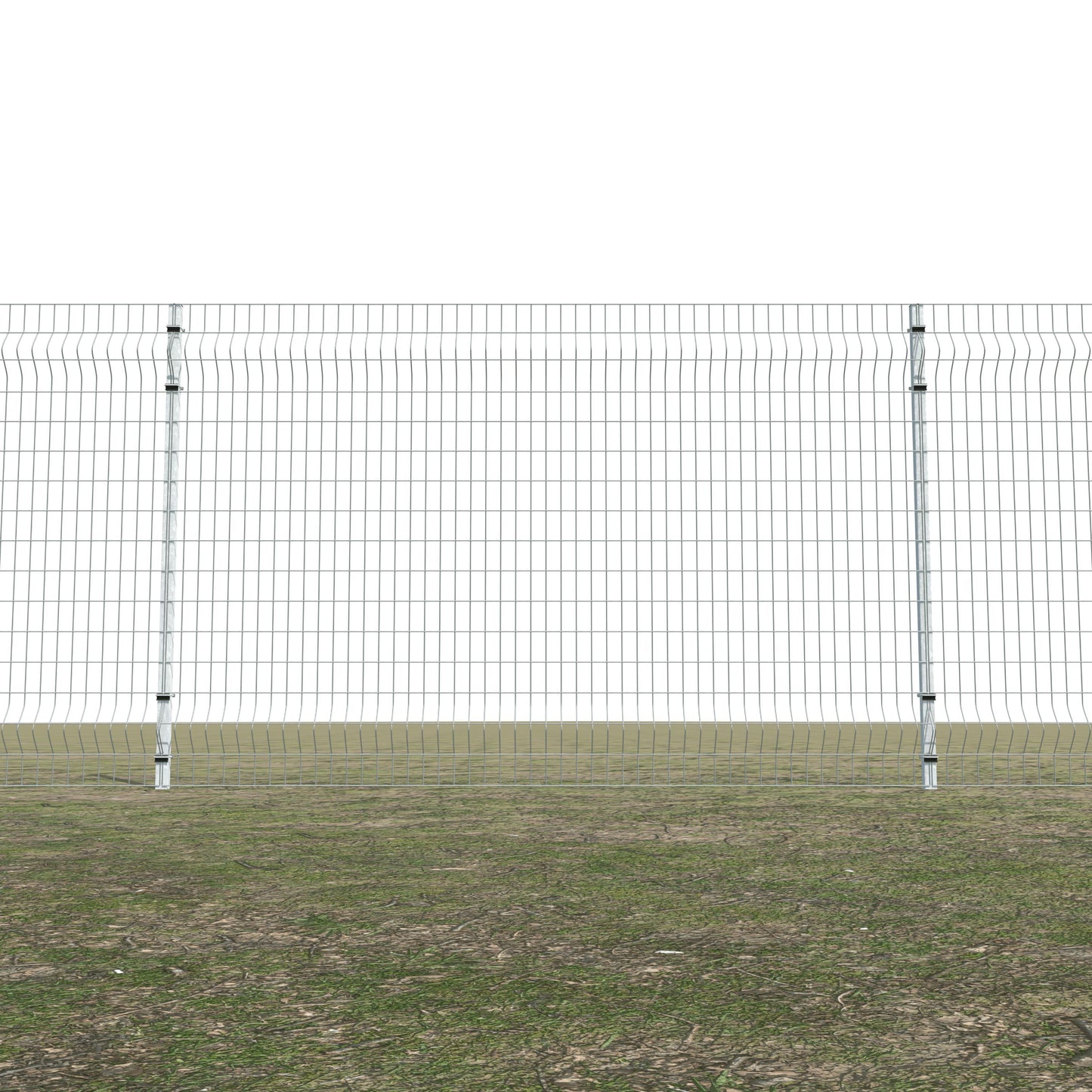 Gittermattenzaun zum Einbetonieren, Maschenweite 5 x 10 cm, bis 25 m