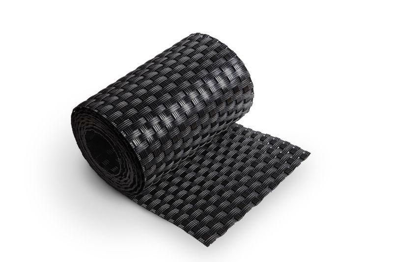 Polyrattan - Bandes de protection visuelle en noir MW 5 x 20 cm