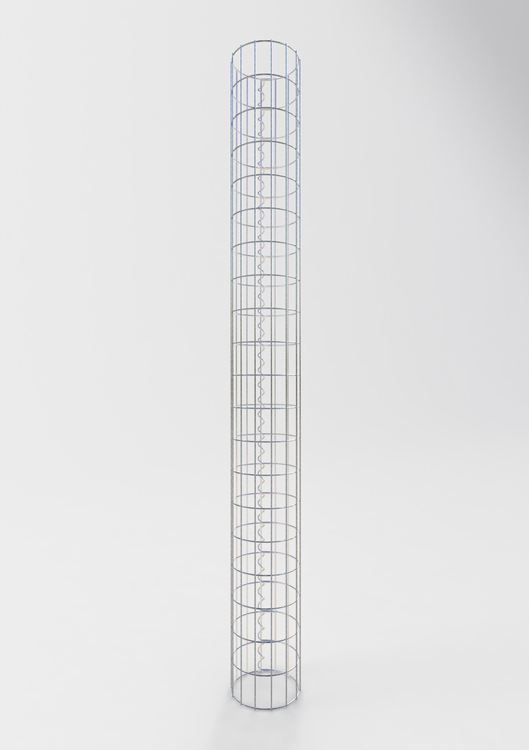 Gabionensäule rund 22 cm Durchmesser, 200 cm Höhe, Maschenweite 5 cm x 10 cm