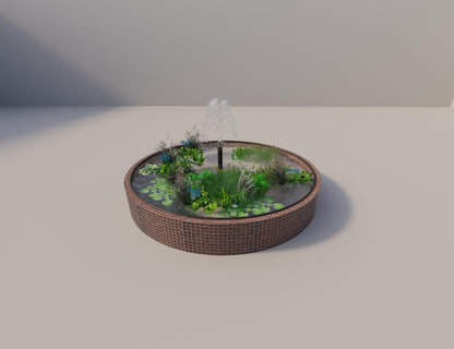 Gabion bassin surélevé rond, diamètre extérieur 352 cm, hauteur 50 cm, mailles 5 x 5 cm, épaisseur de paroi 15 cm