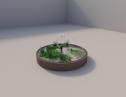 Gabion bassin surélevé rond, diamètre extérieur 352 cm, hauteur 50 cm, mailles 5 x 5 cm, épaisseur de paroi 15 cm