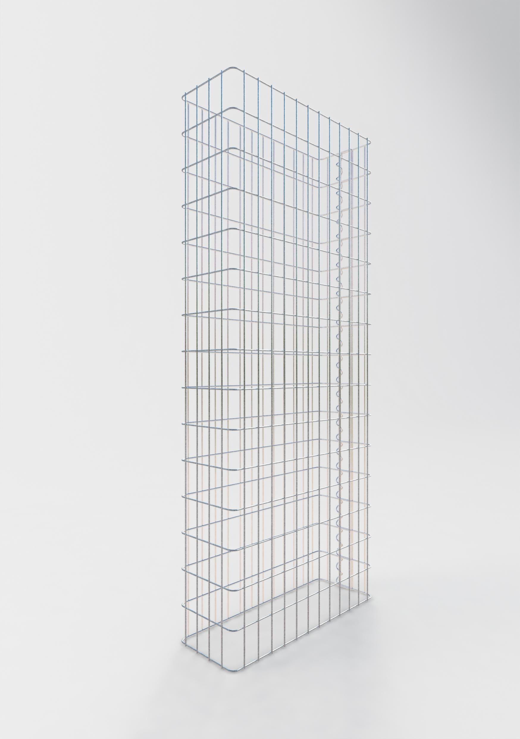 Clôture en gabion Longueur 62 cm, hauteur 180 cm, profondeur 22 cm, mailles 5 x 10 cm