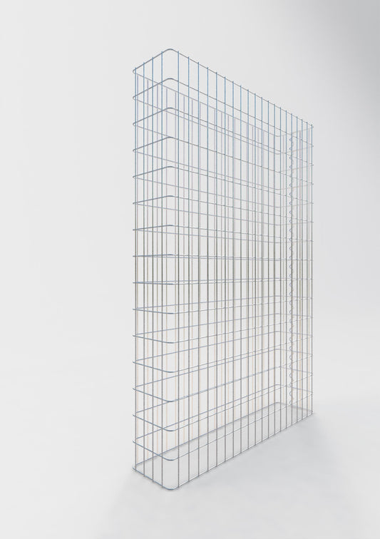 Clôture en gabion Longueur 102 cm, hauteur 160 cm, profondeur 22 cm, mailles 5 x 10 cm