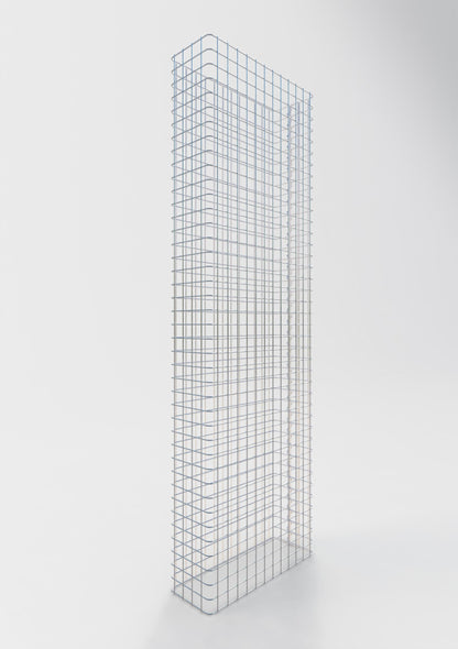 Gabion hegn længde 62 cm, højde 180 cm, dybde 22 cm, maskestørrelse 5 x 5 cm