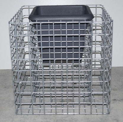 Flower column height 42 cm base area 42 x 42 cm MW 5 x 5 cm, hot-dip galvanized including pot