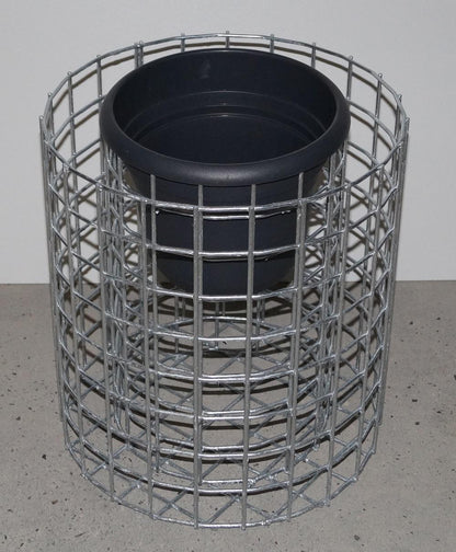 Blumensäule Höhe 42 cm rund, Durchmesser 37 cm, MW 5 x 5 cm, feuerverzinkt inkl. Topf