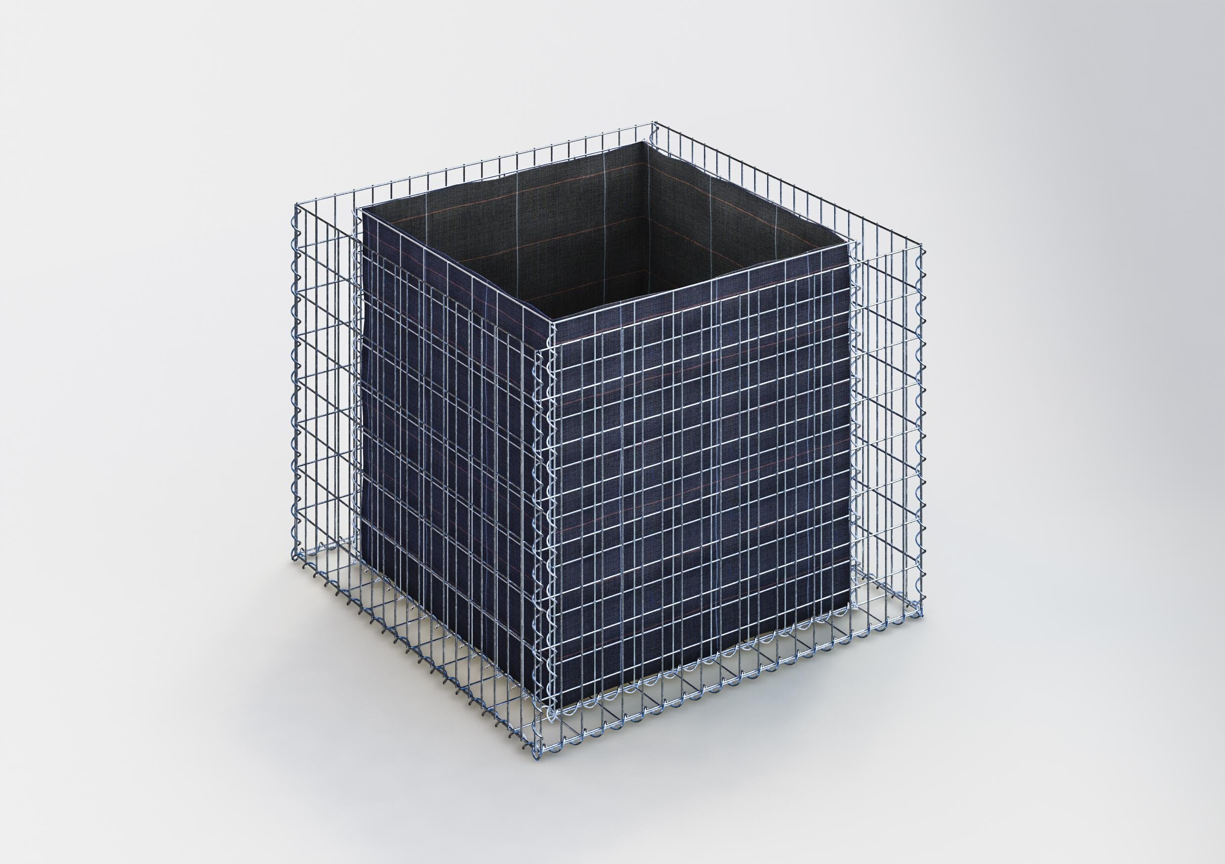 Højseng firkantet 100 cm x 80 cm x 100 cm (L x H x D), maskestørrelse 5 x 10 cm, vægtykkelse 10 cm