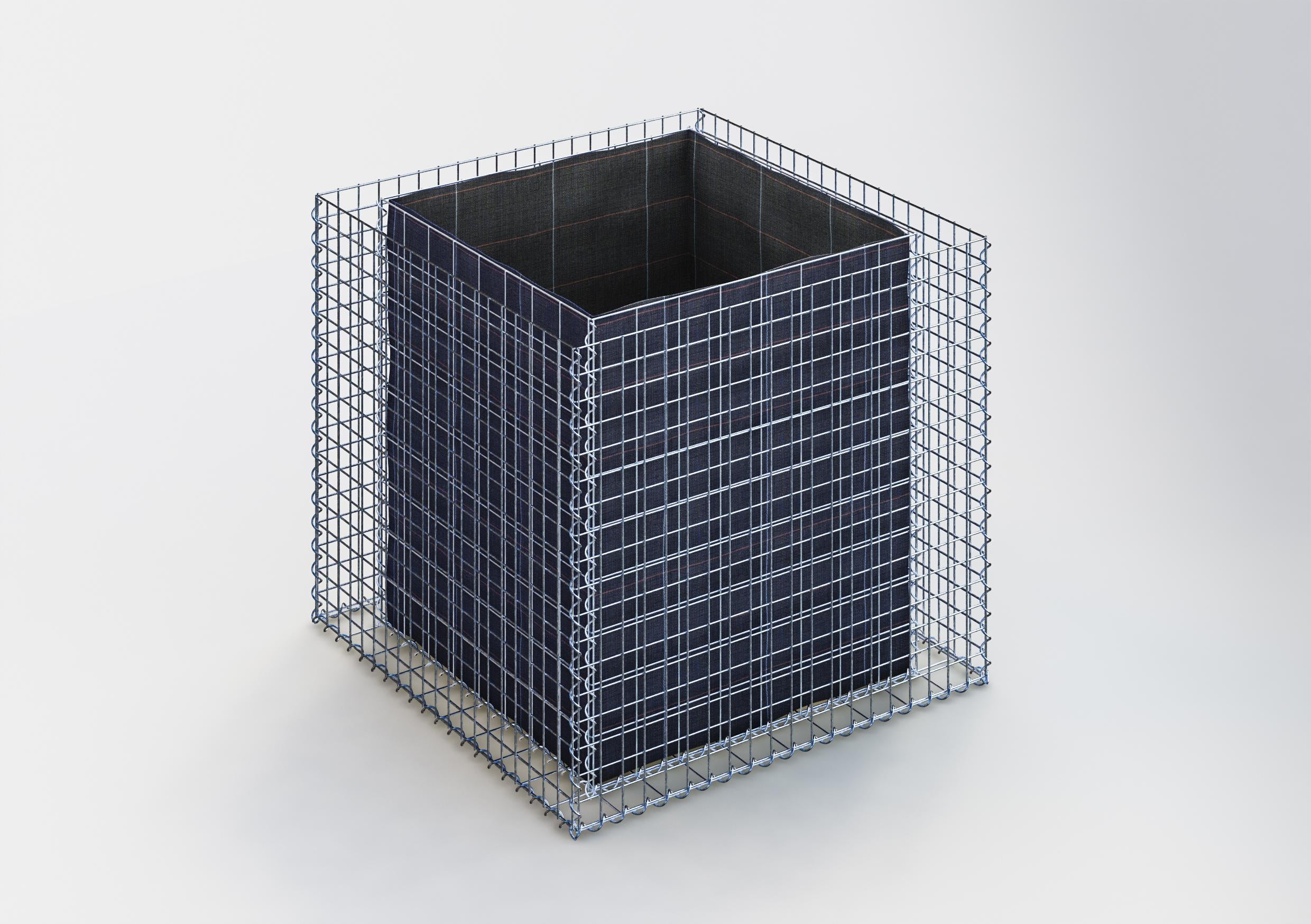 Rektangulär upphöjd säng 100 cm x 90 cm x 100 cm (L x H x D), maskstorlek 5 x 5 cm, väggtjocklek 10 cm