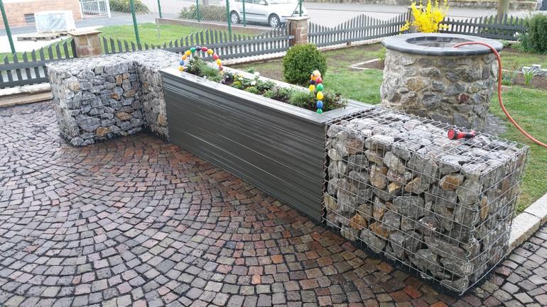 Gabion 100 cm x 80 cm x 50 cm (L x H x D), mesh size 5 cm x 10 cm, spiral