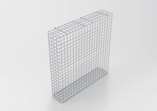 Gabion galvanisé à chaud 102 cm x 102 cm x 22 cm, mailles 5 cm x 5 cm, entièrement soudé