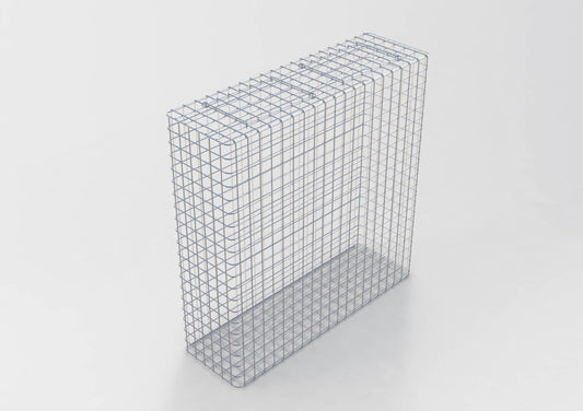 Gabion galvanisé à chaud 102 cm x 102 cm x 32 cm, mailles 5 cm x 5 cm, entièrement soudé
