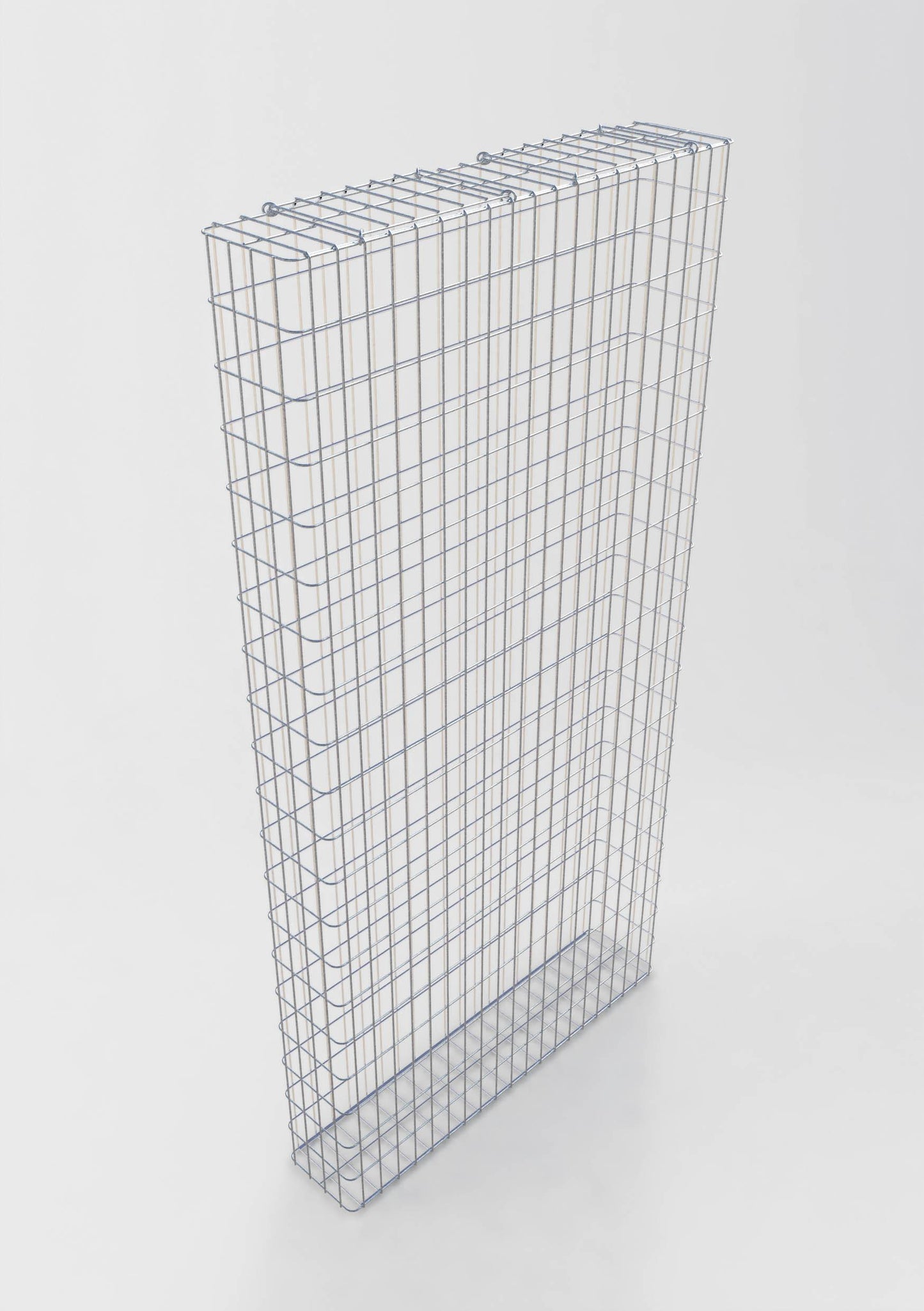 Gabion galvanisé à chaud 102 cm x 202 cm x 22 cm, mailles 5 cm x 10 cm, entièrement soudé