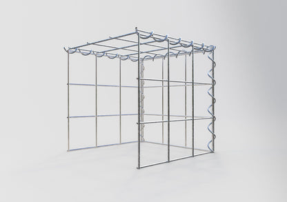 Gavión adulto tipo 4 30 cm x 30 cm x 30 cm (largo x alto x profundidad), tamaño de malla 10 cm x 10 cm, espiral