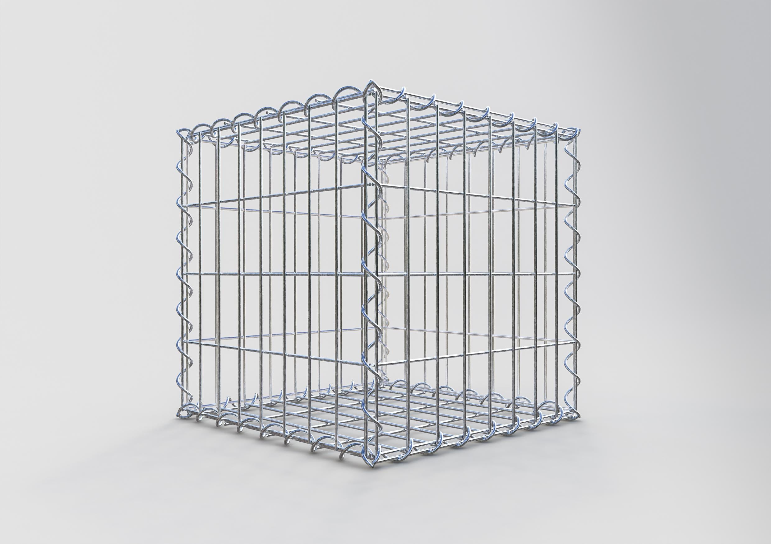 Gabion 40 cm x 40 cm x 40 cm (L x H x D), maskestørrelse 5 cm x 10 cm, spiral