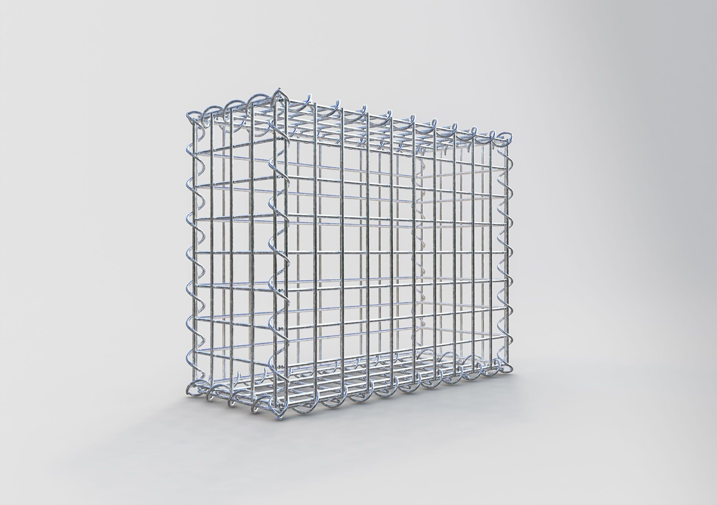 Gabion 50 cm x 40 cm x 20 cm (L x H x D), maskestørrelse 5 cm x 5 cm, spiral