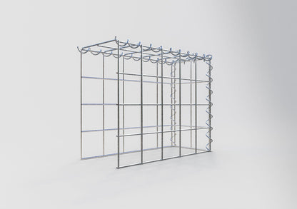 Add-on schanskorf type 4 50 cm x 40 cm x 20 cm (L x H x D), maaswijdte 10 cm x 10 cm, spiraalvormig