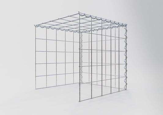 Opvokset gabion type 4 50 cm x 50 cm x 50 cm (L x H x D), maskestørrelse 10 cm x 10 cm, spiral