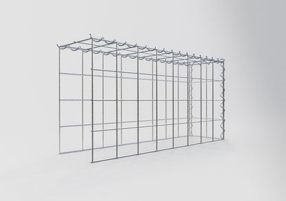 Gabion rapporté type 4 80 cm x 40 cm x 20 cm (L x H x P), mailles 10 cm x 10 cm, spirale