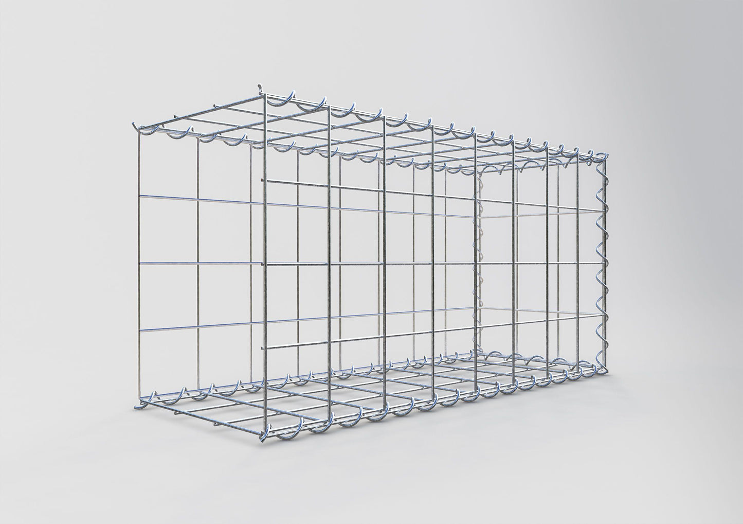 Grown-on gabion type 2 80 cm x 40 cm x 30 cm (L x H x D), mesh size 10 cm x 10 cm, spiral