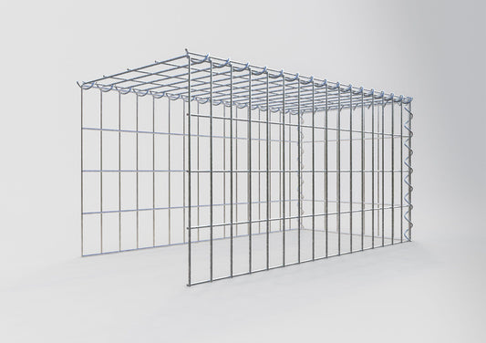 Anbaugabione Typ 4 80 cm x 40 cm x 40 cm (L x H x T), Maschenweite 5 cm x 10 cm, Spirale