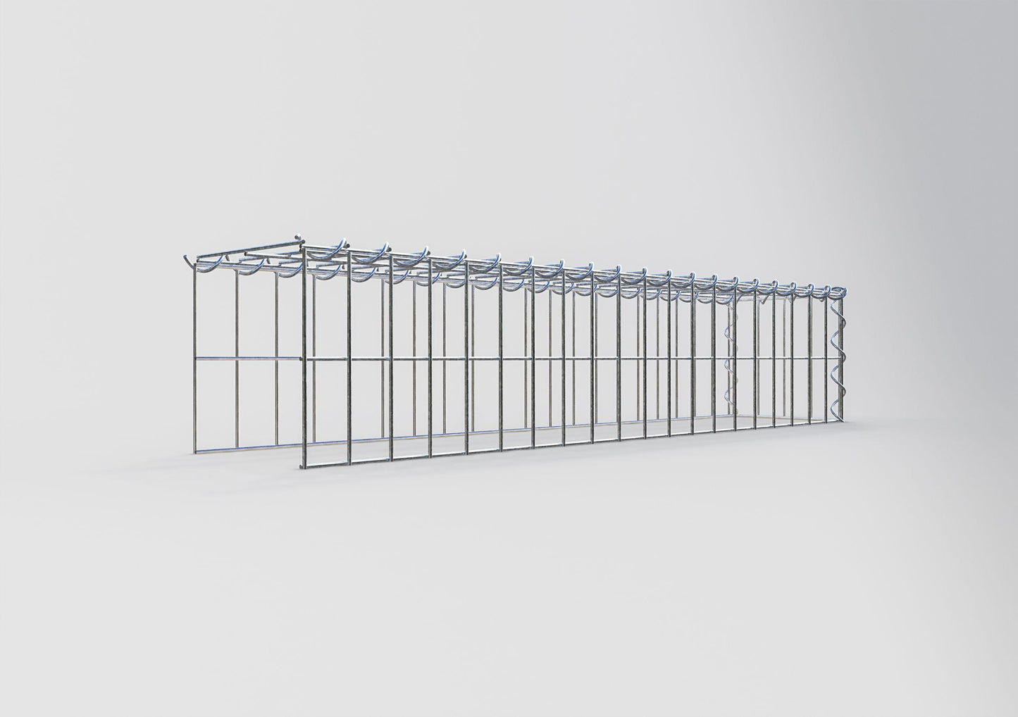 Gavión complementario tipo 4 100 cm x 20 cm x 20 cm (L x A x P), malla 5 cm x 10 cm, espiral