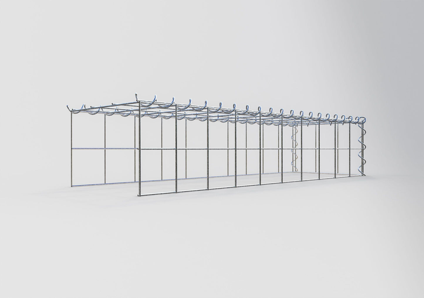 Extra gabion typ 4 100 cm x 20 cm x 30 cm (L x H x D), maskstorlek 10 cm x 10 cm, spiral